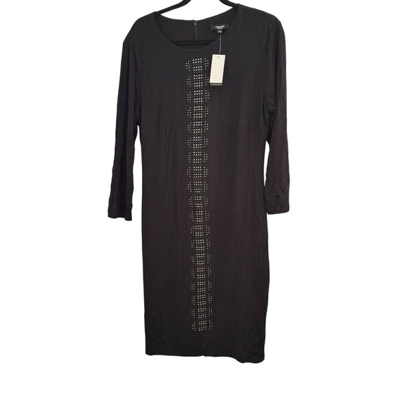 Black Premise Dresses Studded Midi Dress M Rayon & Spandex - Picture 1 of 9